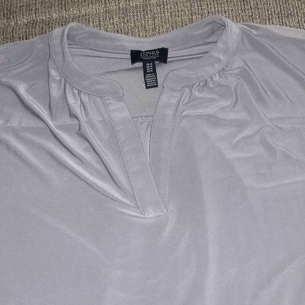 Jones New York Gray Blouse - Picture 4 of 8